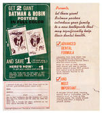 BATMAN “FACT TOOTHPASTE” WITH BATMAN POSTER MAIL WAY OFFER.