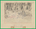 SILLY SYMPHONIES - THE BIG BAD WOLF PRODUCTION DRAWING PAIR AND FINISHED LAYOUT DRAWING.