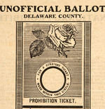 SWALLOW/CARROLL PROHIBITION BALLOT WITH 1904 PLATFORM.