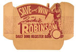 "JACKIE ROBINSON DAILY DIME REGISTER BANK" STORE DISPLAY BOX TOP.