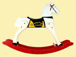 "HOPALONG CASSIDY'S TOPPER" CHILDS ROCKING HORSE BY RICH TOYS.