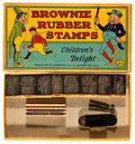 “BROWNIE RUBBER STAMPS – CHILDREN’S DELIGHT” BOXED SET.