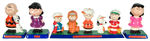 “PEANUTS” DETERMINED PRODUCTIONS COMPLETE 1972 FIGURINE SET OF 15.