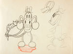 THE PLOW BOY PRODUCTION DRAWING FEATURING MICKEY MOUSE AND HORACE HORSECOLLAR.