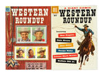 DELL GIANT "WESTERN ROUNDUP" COMIC BOOK PAIR.