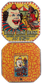 CIRCUS THEME "DAILY DIME BANK."