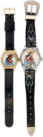 ANNIE OAKLEY ANIMATED WATCH PAIR.