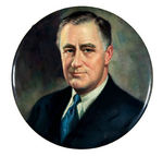 FDR 9" CELLULOID WALL PLAQUE.