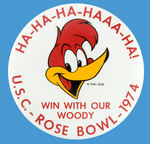 FIRST SEEN WOODY WOODPECKER PROMOTES 1974 U.S.C.-ROSE BOWL.