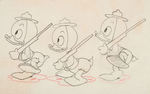 DONALD DUCK AND NEPHEWS PRODUCTION DRAWING PAIR FROM GOOD SCOUTS.