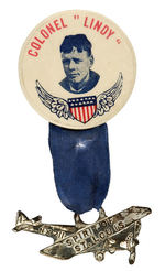 "COLONEL 'LINDY'" W/AIRCRAFT PENDANT.