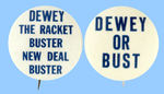 DEWEY PAIR OF 1944 SLOGAN BUTTONS.