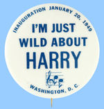 SCARCE AND LARGE TRUMAN INAUGURAL SOUVENIR BUTTON.