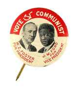 "VOTE COMMUNIST FOSTER/FORD" 1932 JUGATE HAKE COM-#5.