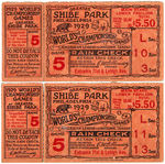 1929 WORLD SERIES TICKET PAIR FROM PHILADELPHIA'S SHIBE PARK.