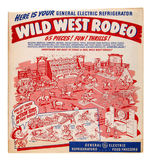 "GENERAL ELECTRIC REFRIGERATOR WILD WEST RODEO" SEALED PREMIUM PUNCH-OUT SET.