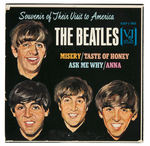 "THE BEATLES - SOUVENIR OF THEIR VISIT TO AMERICA" VEE-JAY 45 RPM EP.