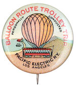 "PACIFIC ELECTRIC RAILWAY" TRIP PROMOTIONAL PIN-BACK.