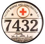 PACIFIC SHIPYARD RED CROSS WWI-ERA BUTTON.