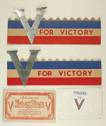 WORLD WAR II "V FOR VICTORY" LOT.