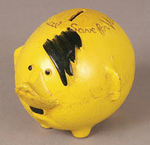 "SAVE FOR VICTORY - MAKE HIM SQUEAL" HITLER PIG BANK.