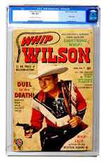 WHIP WILSON #9 APRIL 1950 CGC 8.5 OFF-WHITE TO WHITE PAGES.