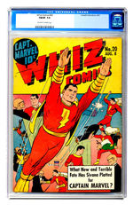 WHIZ COMICS #20 AUGUST 1941 CGC 7.0 OFF-WHITE TO WHITE PAGES.