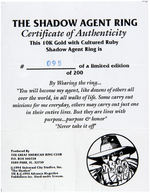 "THE SHADOW AGENT RING" LIMITED EDITION PAIR IN TINS.