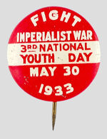 COMMUNIST "3RD  NATIONAL YOUTH DAY" BUTTON.