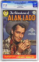 ADVENTURES OF ALAN LADD #1 OCTOBER NOVEMBER 1949  CGC 7.5  OFF-WHITE TO WHITE PAGES.