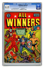 ALL WINNERS COMICS #3  WINTER 1941 CGC 6.0  LIGHT TAN TO OFF-WHITE PAGES.