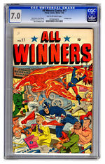 ALL WINNERS COMICS #17  WINTER 1945  CGC 7.0  TAN TO OFF-WHITE PAGES.