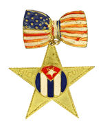 "FREE CUBA" BOW TIE FLAG AND STAR PIN.