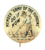 World War 1 Rare Victory Garden Pinback Button c 1917