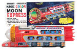 "BATTERY OPERATED MAGIC COLOR MOON EXPRESS" BOXED.