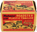 MARX "MECHANICAL ROADSTER WITH PLASTIC TRAILER AND MECHANICAL MIDGET RACER" BOXED TOY.