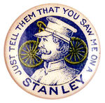 CLASSIC "STANLEY" BICYCLE BUTTON.