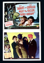 "ABBOTT AND COSTELLO MEET THE KILLER, BORIS KARLOFF" LOBBY CARDS.