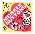 THE MONKEES VENDING MACHINE BUTTON SET WITH INSERT PAPER.