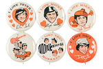 THE MONKEES VENDING MACHINE BUTTON SET WITH INSERT PAPER.