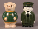 HARRODS BEAR/DOORMAN COOKIE JAR PAIR.