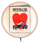 RARE "MOTOR CAR" 1912 MAGAZINE AD BUTTON.