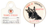 TEXACO RARE CONTEST BUTTON W/SERVICE TAG.