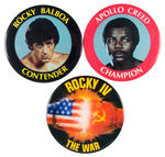 SYLVESTER STALLONE "ROCKY" MOVIE PROP BADGES FOR "CONTENDER" AND "CHAMPION"