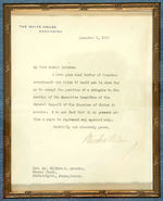 PRESIDENT WOODROW WILSON LARGE AND IMPRESSIVE SIGNED LETTER DISPLAY.