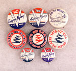 "KEEP 'EM FLYING" VICTORY BUTTON LOT.