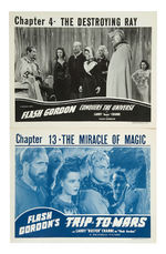 "FLASH GORDON CONQUERS THE UNIVERSE/fLASH GORDON'S TRIP TO MARS" LOBBY CARD TRIO.