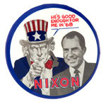 UNCLE SAM ENDORSES NIXON FOR 1968.