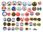 BARRY GOLDWATER 1964 COLLECTION OF 50 BUTTONS AND PINS.