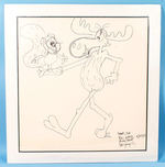 ROCKY AND BULLWINKLE LARGE ORIGINAL ART BY JAY WARY DIRECTOR BILL HURTZ.